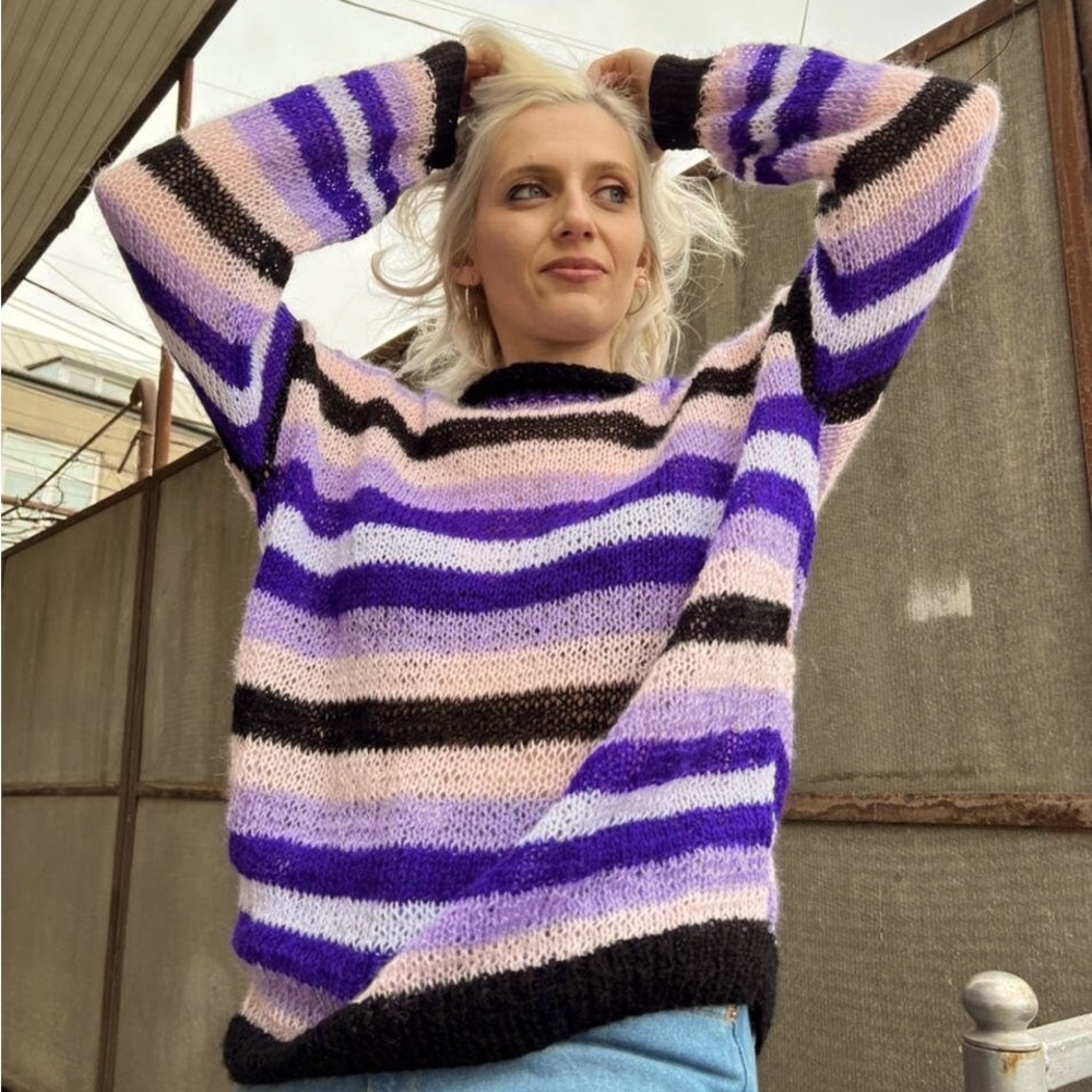 Hand knitted light weight sweater